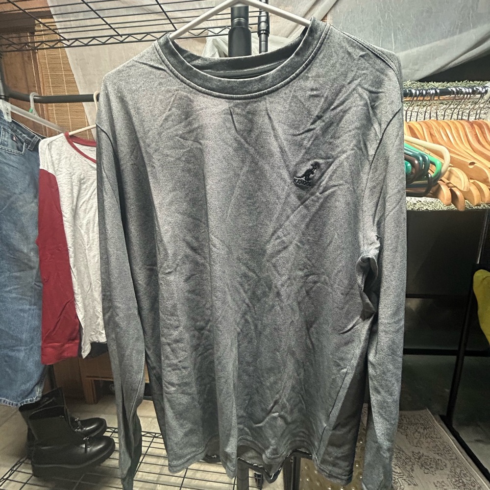 Kangol Charcoal Long Sleeve Tee